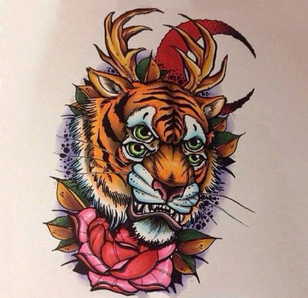 36款彩色的newschool纹身手稿图片