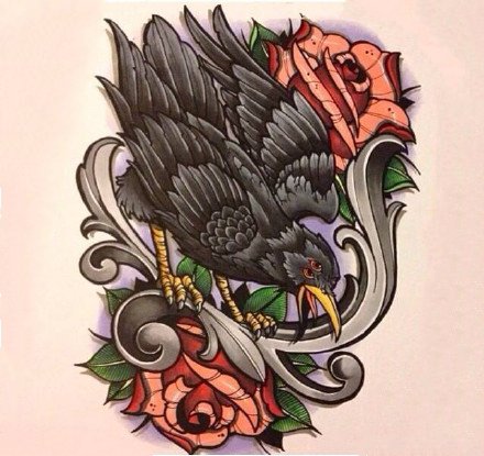 36款彩色的newschool纹身手稿图片