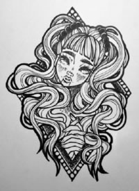 38款创意的黑灰色纹身素材图片手稿