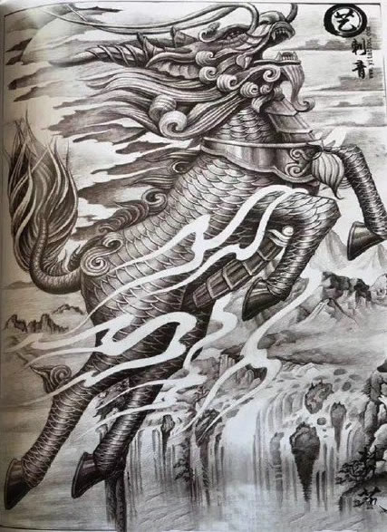 38款传统的人物佛像等纹身手稿图片赏析