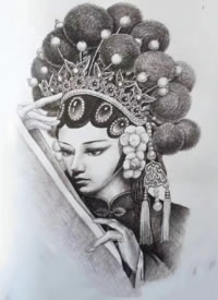 38款传统的人物佛像等纹身手稿图片赏析