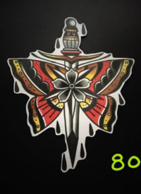 一组带价格的小匕首纹身手稿--西安·杀人蜂刺青处报价手稿