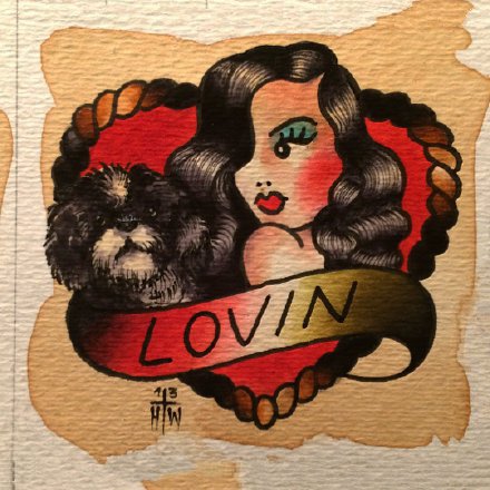 40款oldschool彩色小图纹身手稿图片