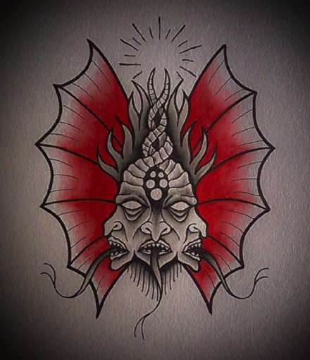 40款oldschool彩色小图纹身手稿图片