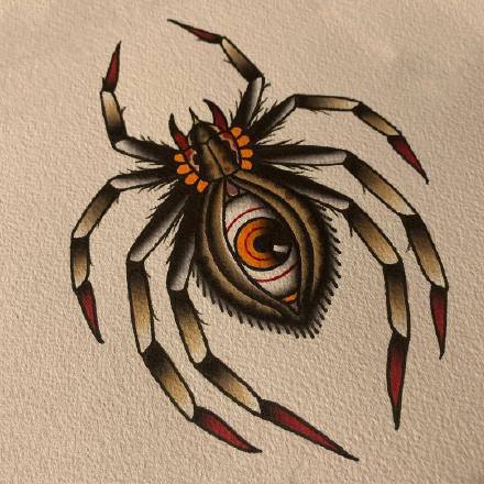 40款oldschool彩色小图纹身手稿图片