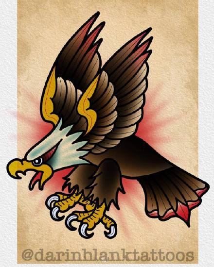 40款oldschool彩色小图纹身手稿图片