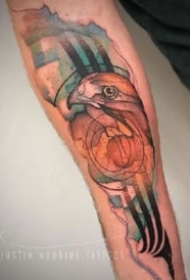 21款水彩泼墨系列的漂亮纹身图片