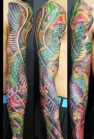 传统花臂纹身 9张传统风格的花臂纹身作品欣赏