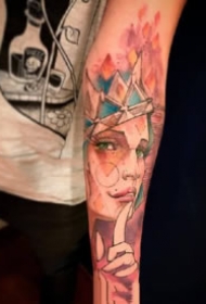 暗水彩纹身 9款漂亮的一组暗色水彩纹身图