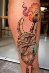 漂亮的一组欧美彩色school纹身图片