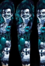 梦幻蓝色调的一组炫彩写实纹身图片