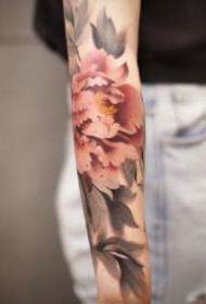 9款中国风水墨画与色彩的结合创意纹身图片