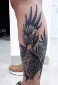 鹤纹身 9张传统的仙鹤纹身图片缩略频道推荐图