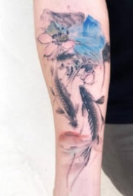 写意小清新的一组黑灰纹身图片