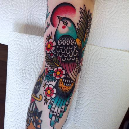 18款oldschool的彩色纹身图案欣赏