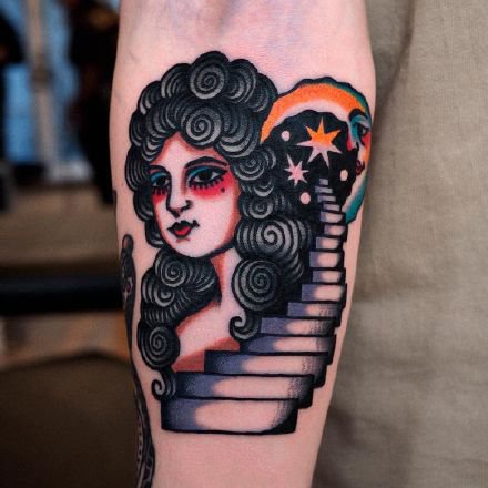 18款oldschool的彩色纹身图案欣赏