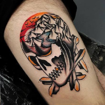 18款oldschool的彩色纹身图案欣赏