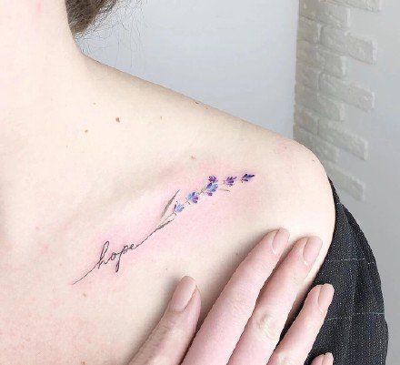 适合女孩子的小清新植物系小花卉纹身图片