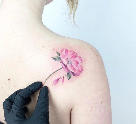 适合女孩子的小清新植物系小花卉纹身图片