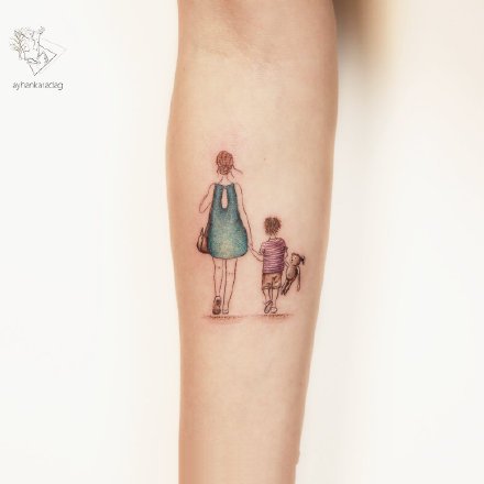 小清新的一组小臂简约纹身图案