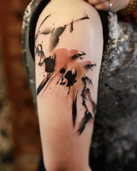 18款水墨风格的纹身刺青图片赏析