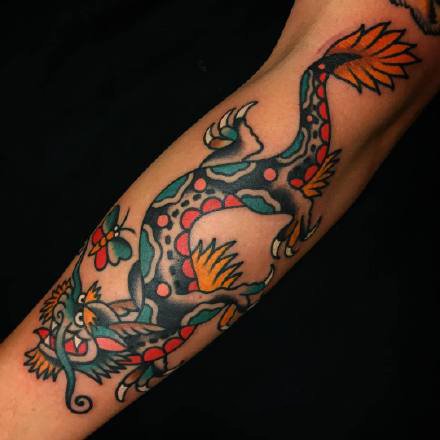 oldschool风格的一组复古经典纹身图案