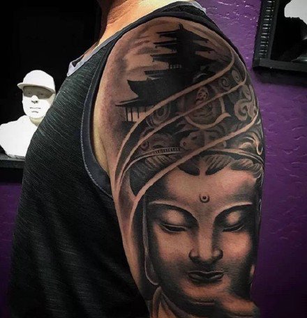 佛纹身：庄严肃穆的9张佛像纹身图案