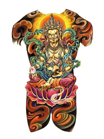 36款满背全胛通体的纹身效果图手稿赏析