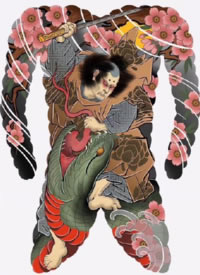 36款满背全胛通体的纹身效果图手稿赏析