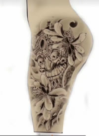 一组传统纹身的效果图手稿图片欣赏