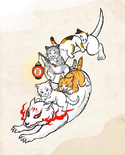 36款日式小清新的彩图纹身手稿图片