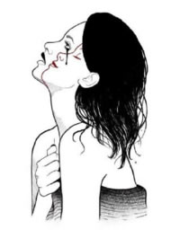 32组黑灰女郎主题的纹身手稿图片