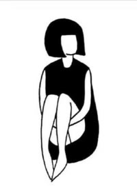 一组黑色的小女生纹身素材手稿图片