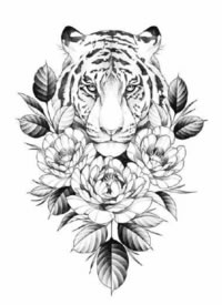 9款适合包大臂的黑灰纹身人物等手稿图片