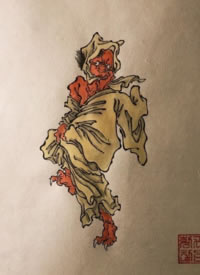 18款日式传统的鬼怪纹身手稿图案