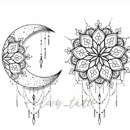 33款素花等花卉纹身手稿图片