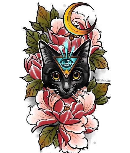 36款newschool的彩色纹身手稿图片赏析