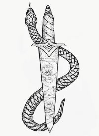 35款创意的黑灰色纹身手稿设计图片