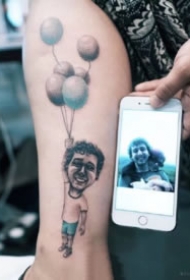 带点蓝色的一组9张创意小清新纹身图片