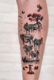 9张彩色好看的小清新纹身图片