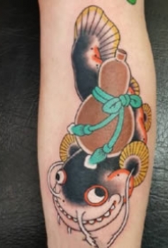 彩色的一组日式老传统纹身图片9张