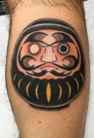 达摩蛋纹身 18款红色的日式达摩蛋纹身图案
