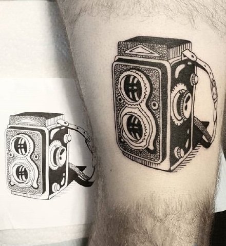 相机纹身：9张关于照相机的纹身图片