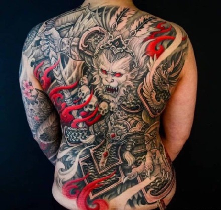 孙悟空纹身 9张齐天大圣孙悟空的霸气纹身图案