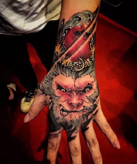 孙悟空纹身 9张齐天大圣孙悟空的霸气纹身图案