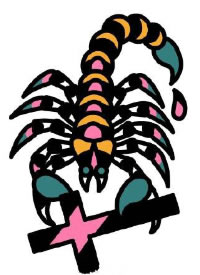 school风格的9款十字架纹身手稿图片