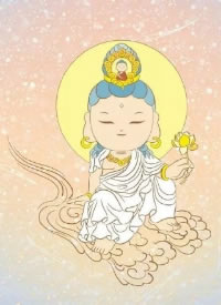 Q版童版的小菩萨纹身手稿图片