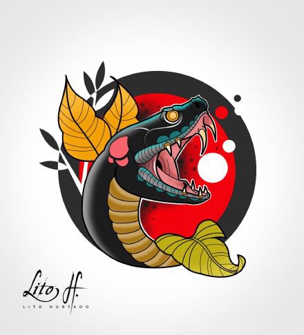 46款school风格的炫彩色纹身手稿图片