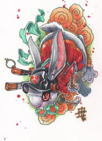 46款school风格的炫彩色纹身手稿图片