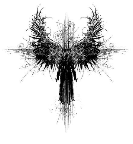 36款双翅膀主题的纹身手稿图片